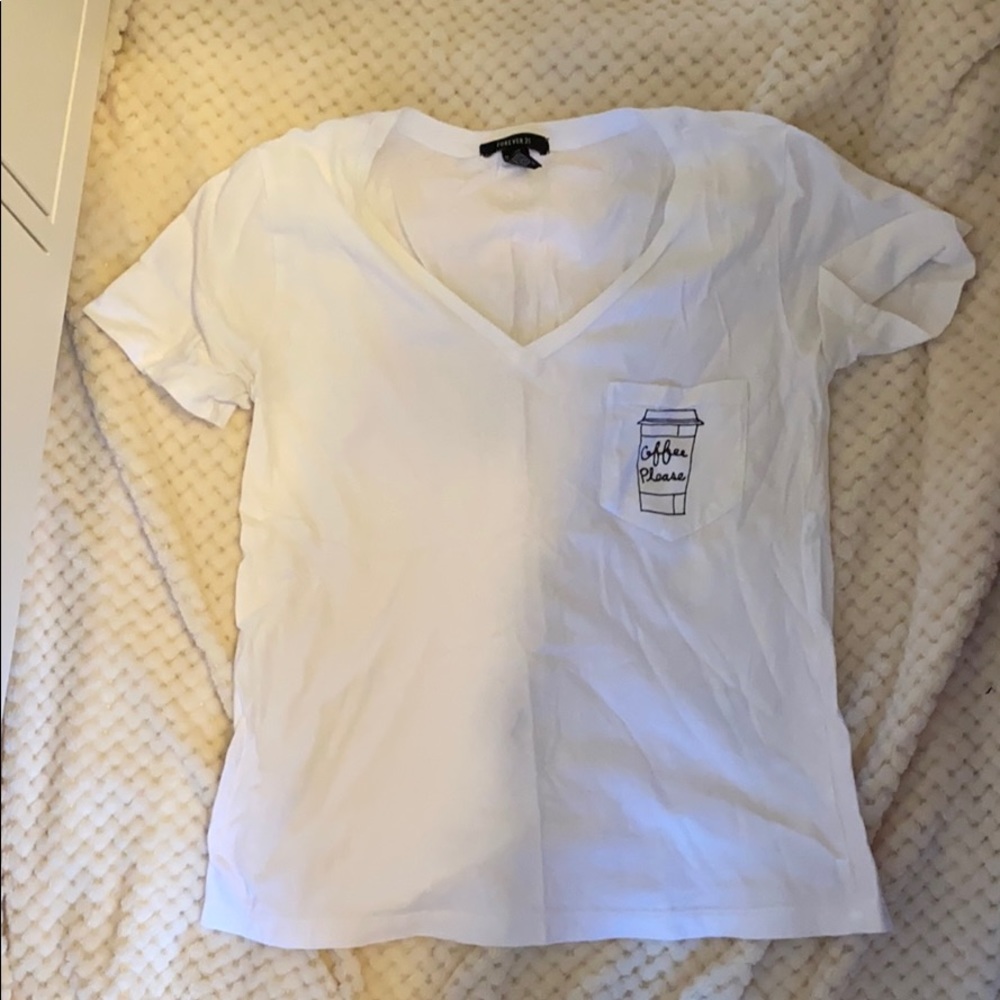 Coffee v-neck tee